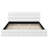 King Size Upholstered Platform Bed, White-406820692