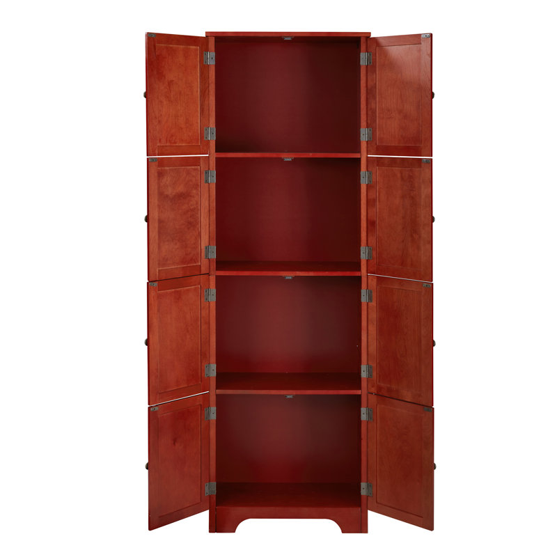 72.4" Tall Storage Cabinet Tall Storage Cabinet With 8 Doors And 4 Shelves