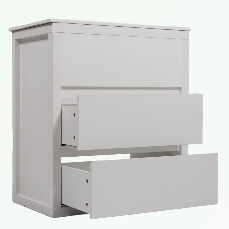 Meuble-lavabo de salle de bain avec lavabo en céramique et 2 tiroirs, Blanc