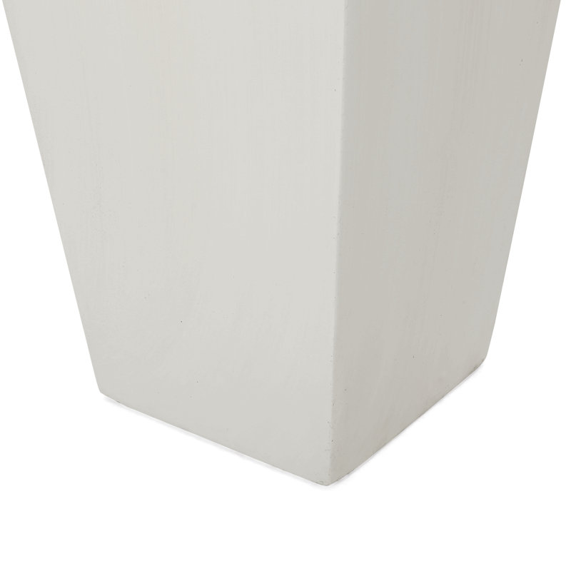 Petit pot à fleurs 13 po Mgo, H 28,5 po x l 13 po x P 13 po, Matte White