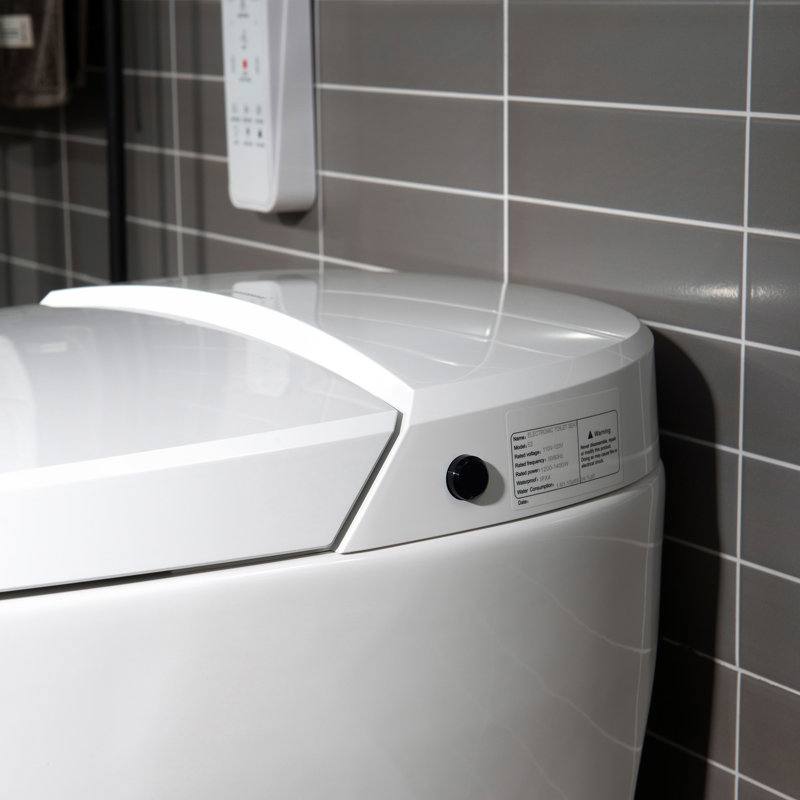 Toilette intelligente bidet sans réservoir ADA avec pompe d'appoint, chasse automatique / capteur de pied, chasse d'eau