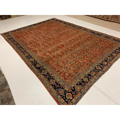 Tapis Oushak turc rétro fait à la main de conception unique 8 pi x 12 pi One-of-a-Kind
