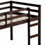 Lit mezzanine simple, fait de bois d'hévéa massif, plateforme 13, accès, lit de couleur de chambre à coucher amélioré, sécurisé, à lattes renforcées