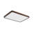 Scandinavian LED Walnut Wood Rectangular Flush Mount