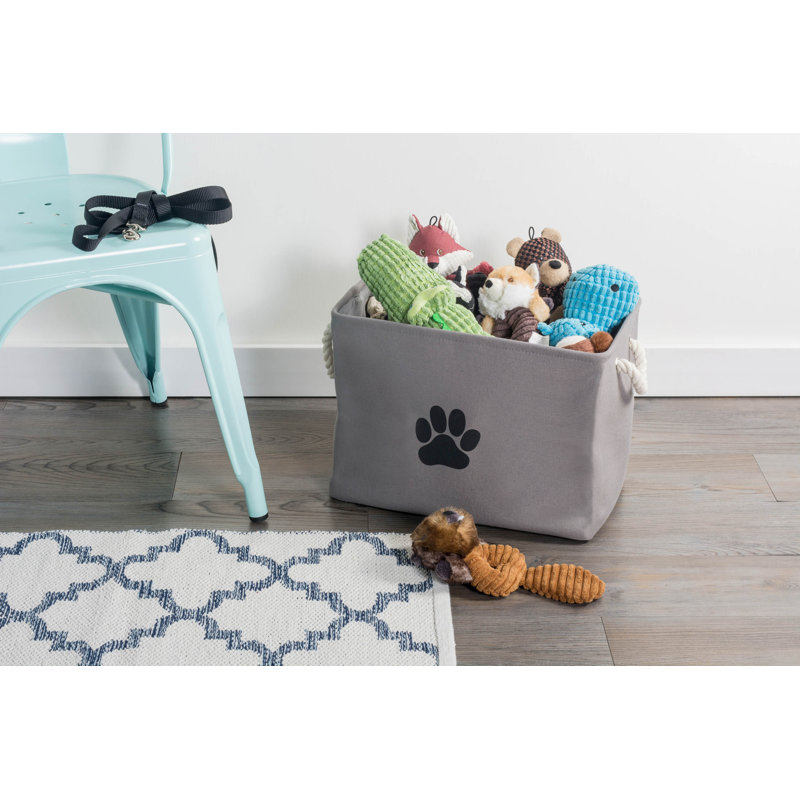 Cube en tissu patte Cambridgeshire, Gris, H 9 po x l 8 po x P 14 po