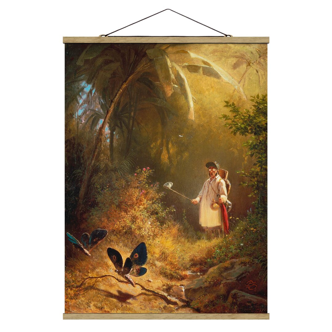 Stoffbild The Butterfly Catcher von Carl Spitzweg