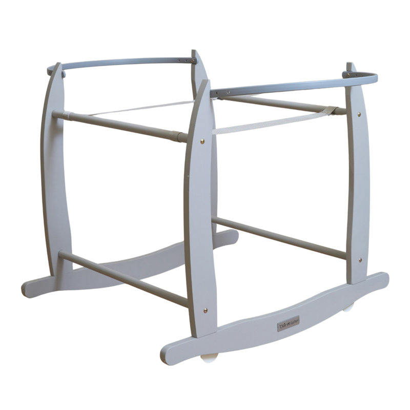 Deluxe Rocking Moses Basket Stand, Grey