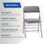 Ensemble de 2 chaises pliantes empilables et rembourrées en vinyle Khael-474535022
