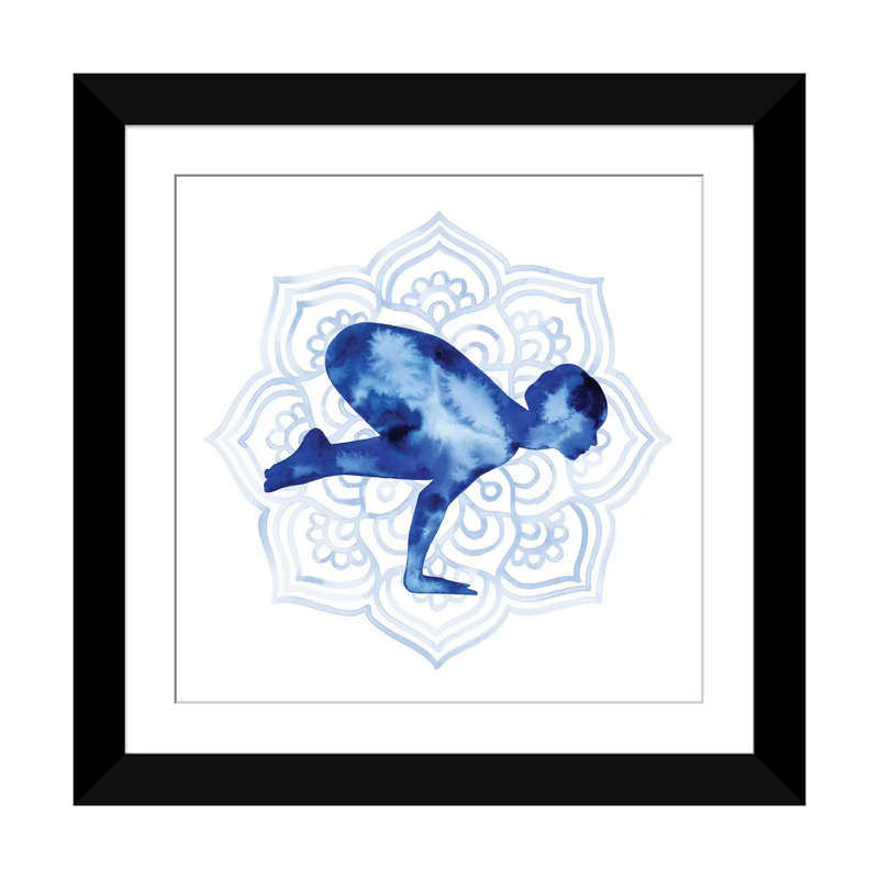 «Yoga Flow IV», reproduction sur toile, H 24 po x l 24 po x P 1 po, Papier d'art encadré noir
