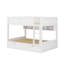 Lit superposé en bois double TG avec échelle, tablettes et tiroirs de rangement, lit superposé multifonctionnel au sol-749735748