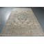 Tapis turc rétro en laine beige à motifs géométriques, idéal pour les grands espaces de chambre à coucher