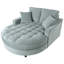 Canapé-lit moderne en chenille de 51 po avec siège touffeté et coussins détachables Modern Glam-125298594