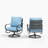 Argirios Metal Patio Swivel Chair with Cushions (Set of 2)-98426090