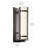 Millbourne Anvil Iron 22.5-inch 2-Light Outdoor Wall Light with Etched Glass Shade-104621464