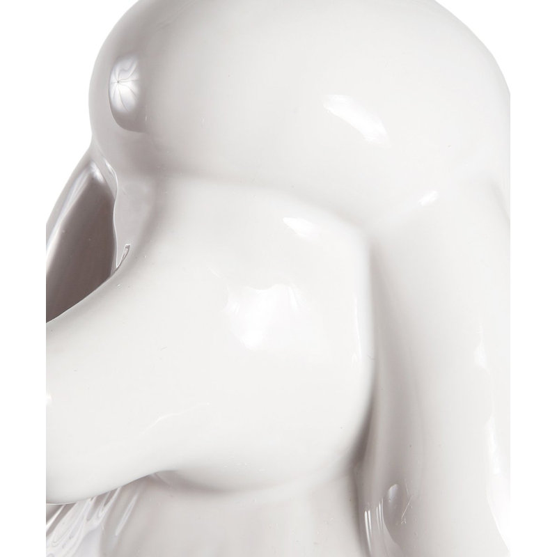 Rideau Animals Figurines & Sculptures, Glossy White, 10" H x 8.74" W x 4.13" D, Poodle