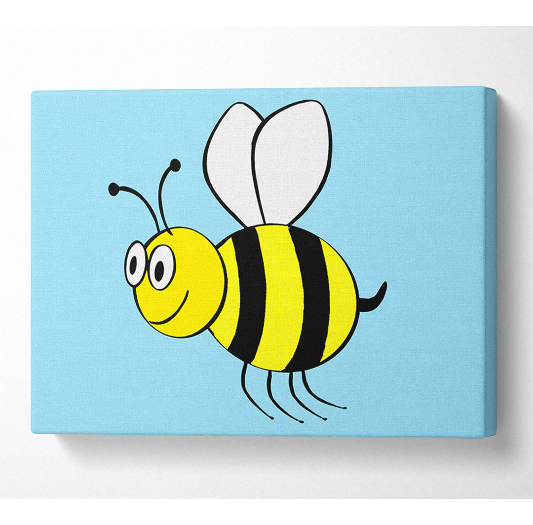 Buzzing Bee Baby Blue - Kunstdrucke auf Leinwand