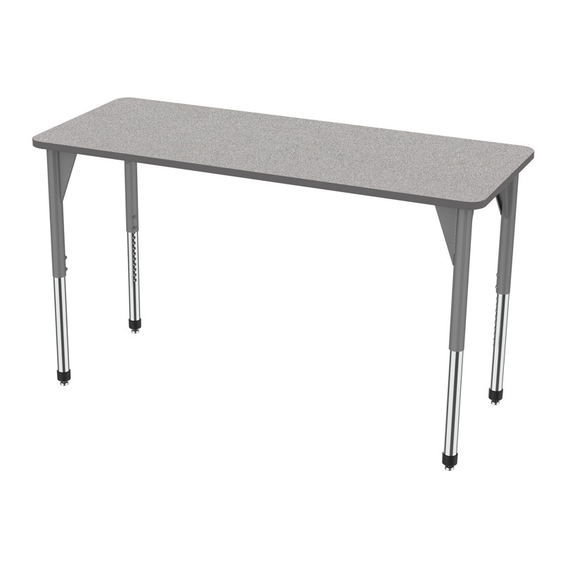 Table d'activité rectangulaire à hauteur réglable Premier Series, H 42 po x L 72 po x l 30 po, Gris, Gris nebula