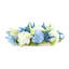 Hydrangea and Heather Centerpiece in Wood Planter