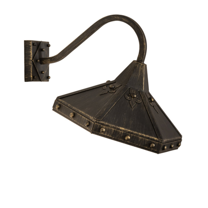 Mystic 1 - Light Armed Sconce, Gold Flemish