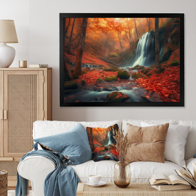Chute d'eau dans la forêt d'automne III - reproduction