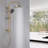 10" Rainfall Shower Head Solid Brass Exposed Shower Combo Set With Handheld Shower-89180699