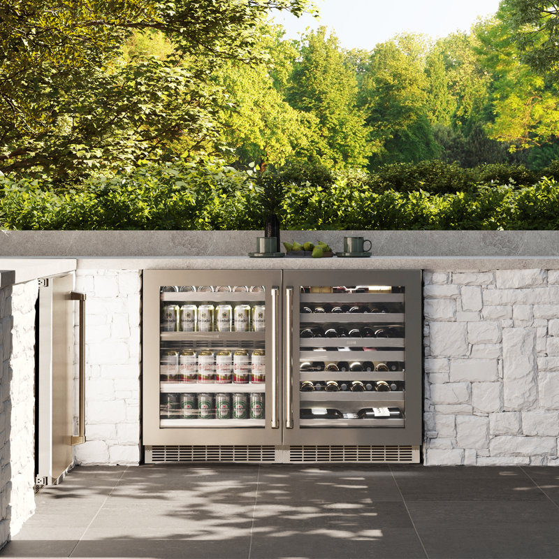 23.88 44 Bottle Wine Refrigerator, Stainless Steel
