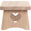 Escabeau rectangulaire en bois franc massif de 7,5 po de hauteur à 1 marche pour adultes et enfants avec capacité de 200 lb, escabeau, sans finition-570532780