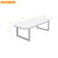 Table de salle à manger rectangulaire en bois massif brun-115998908