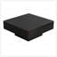 Elegant Square Fluted Coffee Table with Thick Tabletop, Modern Drum End Table for Minimalist Living Room Decor-2047450822