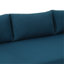 Banquette 3 places avec coussins en bois et eau, 172 cm (l) x 82 cm (p) x 61 cm (h), design moderne à lattes élégantes - Dimensions