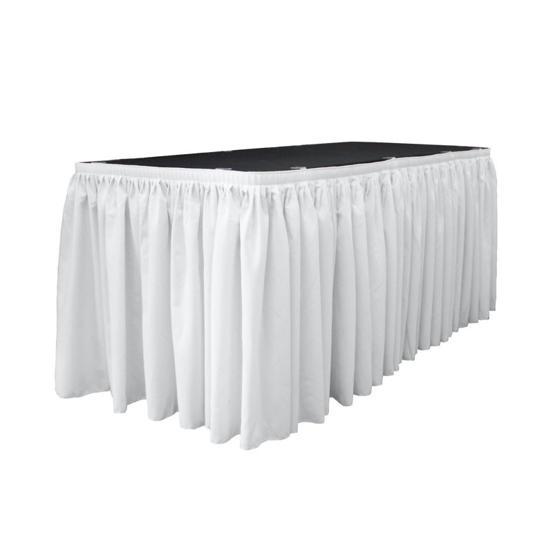 Table Skirt, White, 252" L x 29" W