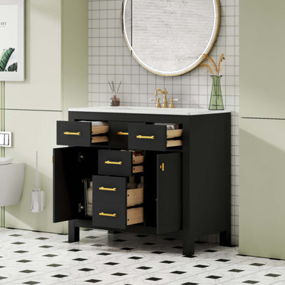 Ensemble de meuble-lavabo 36 po avec lavabo en céramique 36 po