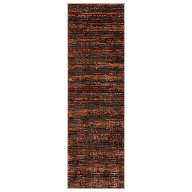 Tapis d'intérieur brun clair en polyester brun clair Miesner Dario, Tapis de couloir 2 pi 2 po x 7 pi