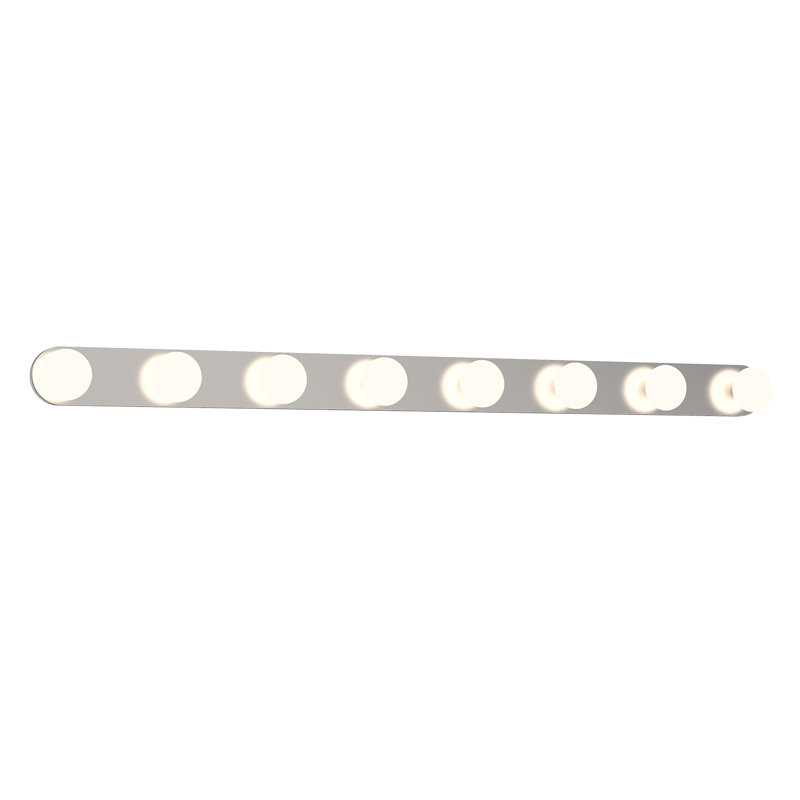 Rezz 8 - Light LED Bath Bar, Brushed Nickel