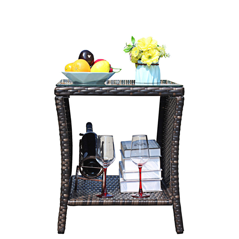 Table basse d'extérieur, Brun