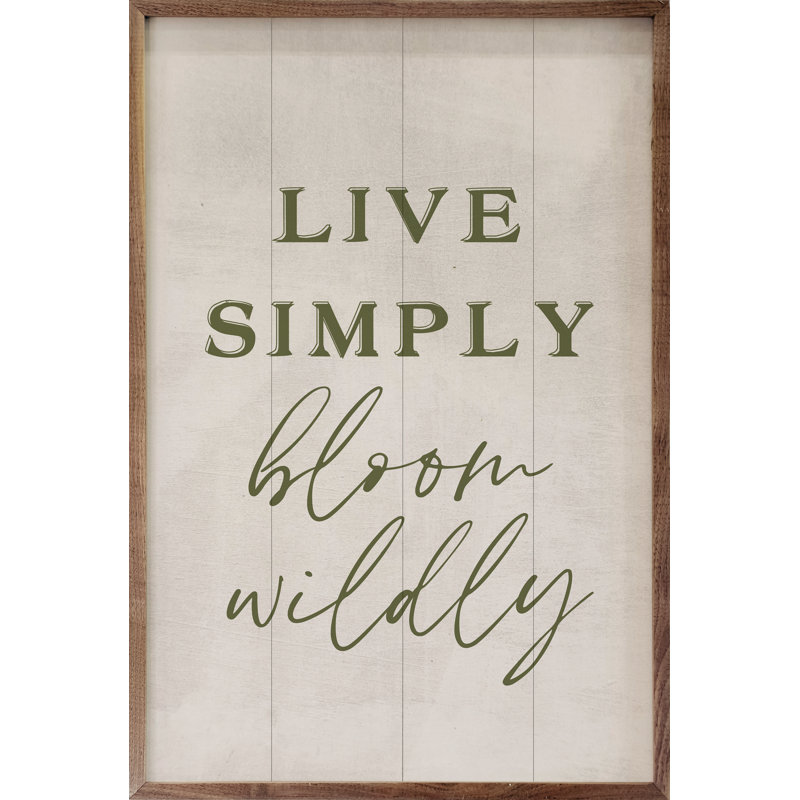 Live Simply Bloom Wildly White, H 8 po x l 5 po x P 1 po