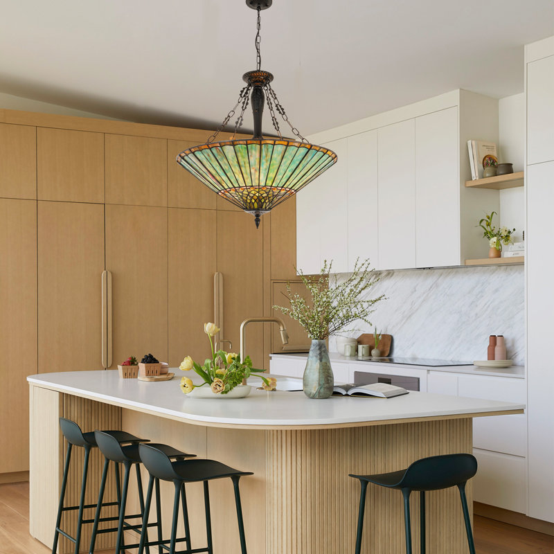 5-light Dimmable Tiffany Chandelier