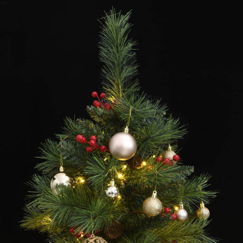 Arbre de Noël artificiel éclairé, 4,9 pi