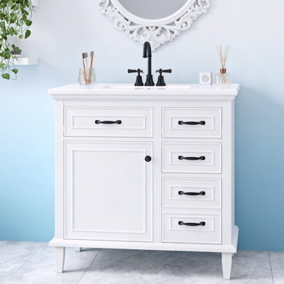 Bathroom Vanity With Ceramic Sink Top