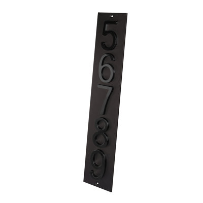 Amgo Flush Mount Modern Personalized House Numbers Vertical Address Plaque