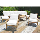 Huntington Outdoor 10 - Piece Teak Conversation Set