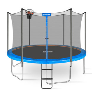 Zoomster Round Backyard Trampoline with Safety Enclosure