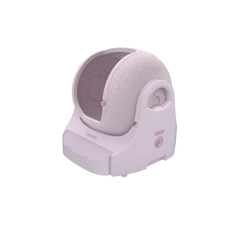 Bac à litière autonettoyant pour chat Dvpets, Rose