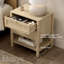 Table de chevet en bois avec 2 tiroirs et tablette (ensemble de 2)-858141008