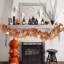 Simulation feuille d'érable en rotin maison table verdure décoration action de grâce vignes automne-252863347