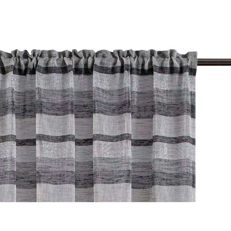 Sydney Voile Panele , 55cm Width x 48cm Drop, Grey