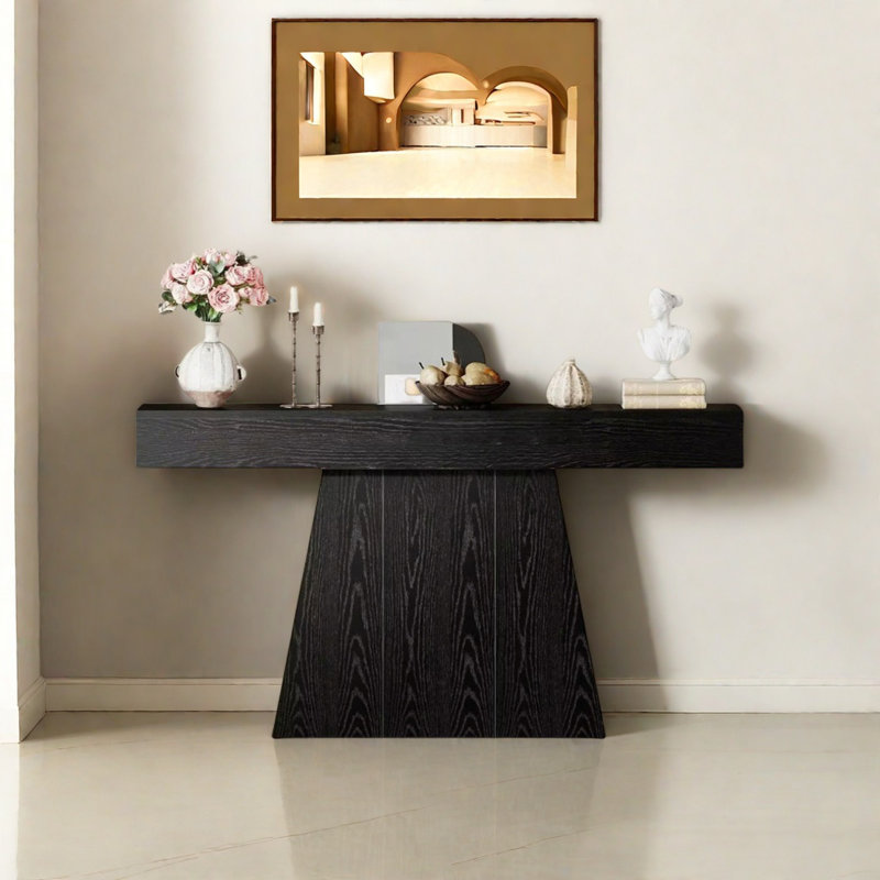 Console campagne rétro, H 35,43 po x l 62,99 po x P 11,81 po