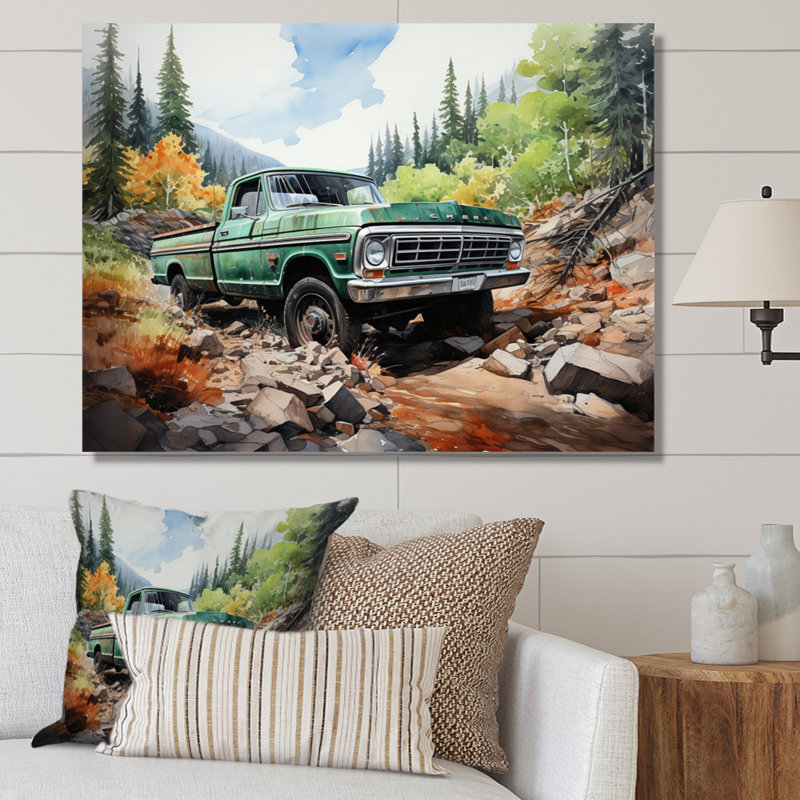 Camionnette Offroad Adventures III - impression, H 16 po x l 32 po x P 1 po, Toile tendue