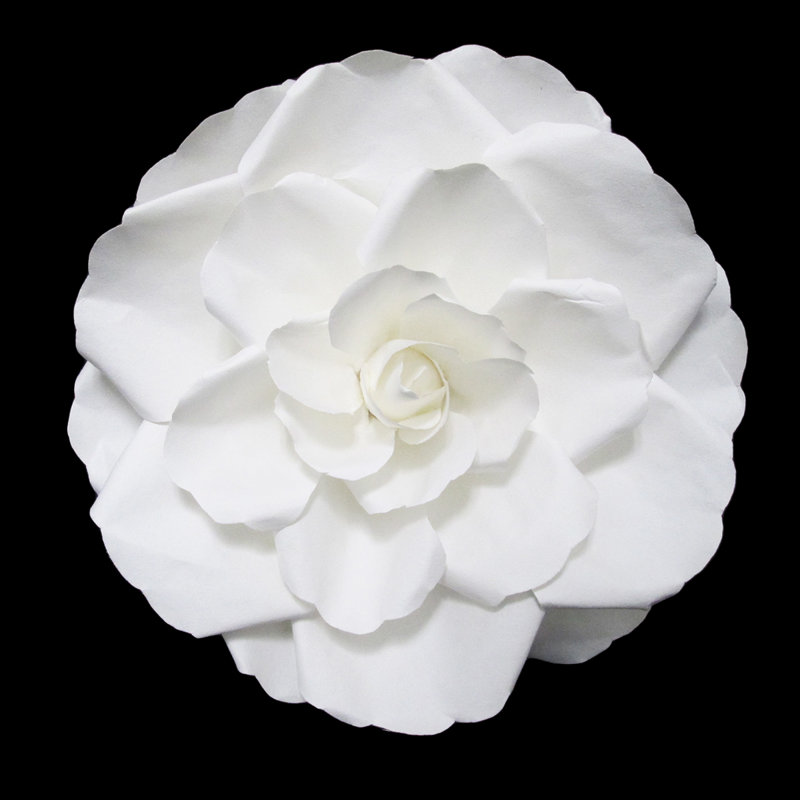 Décoration murale rose en papier Gardenia, 12'' H x 12'' W x 3.5'' D