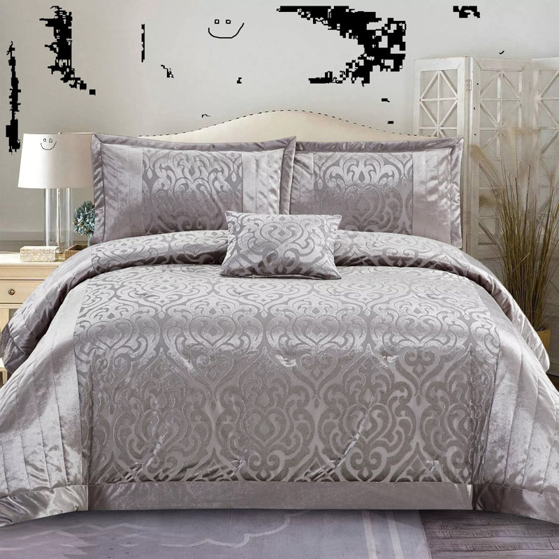 Wanston Velvet Bedspread with Pillow Shams, Double Bedspread+ 2 Standard Shams, Mink